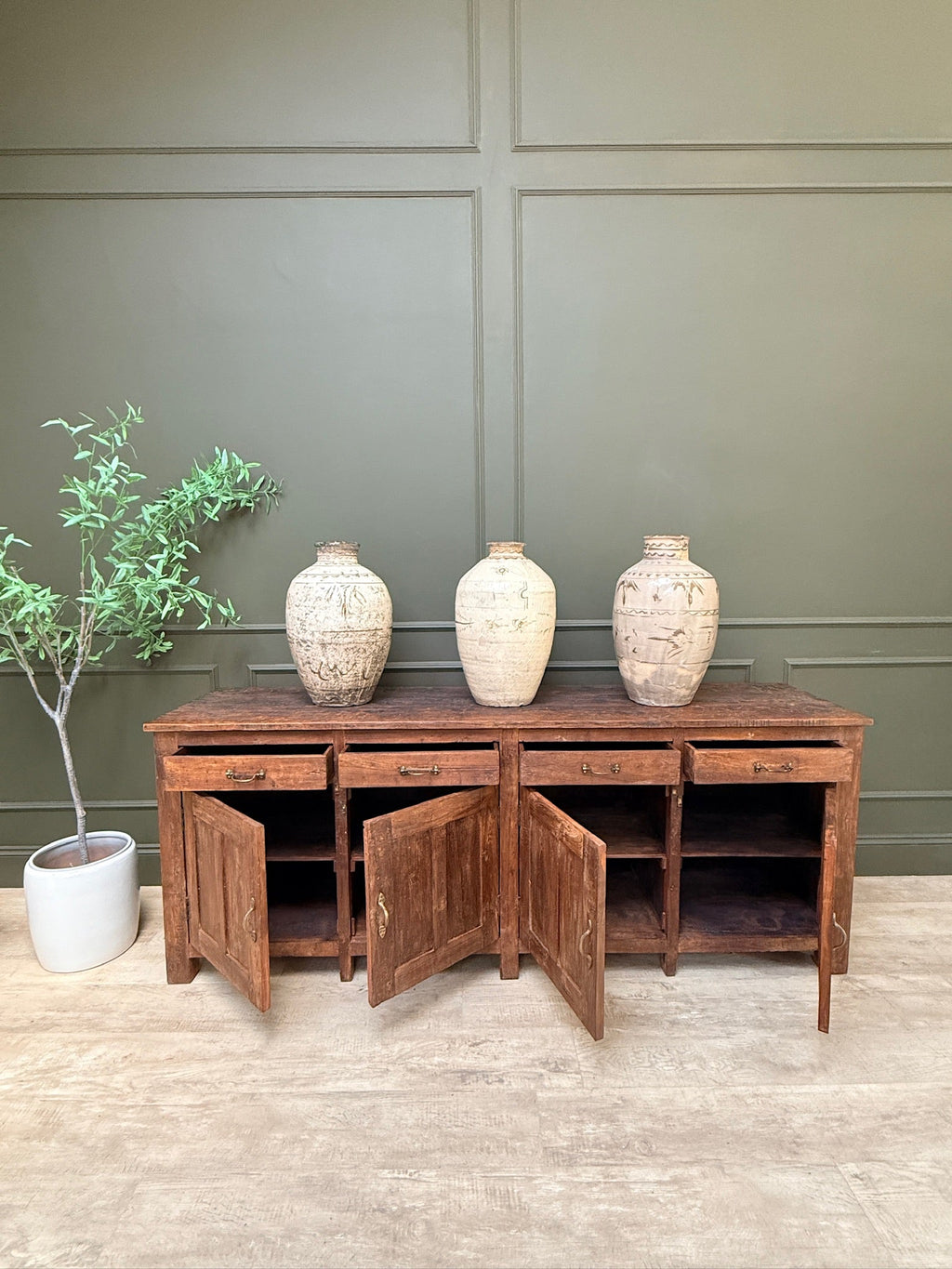 Vintage Dark Wood Sideboard | Vince
