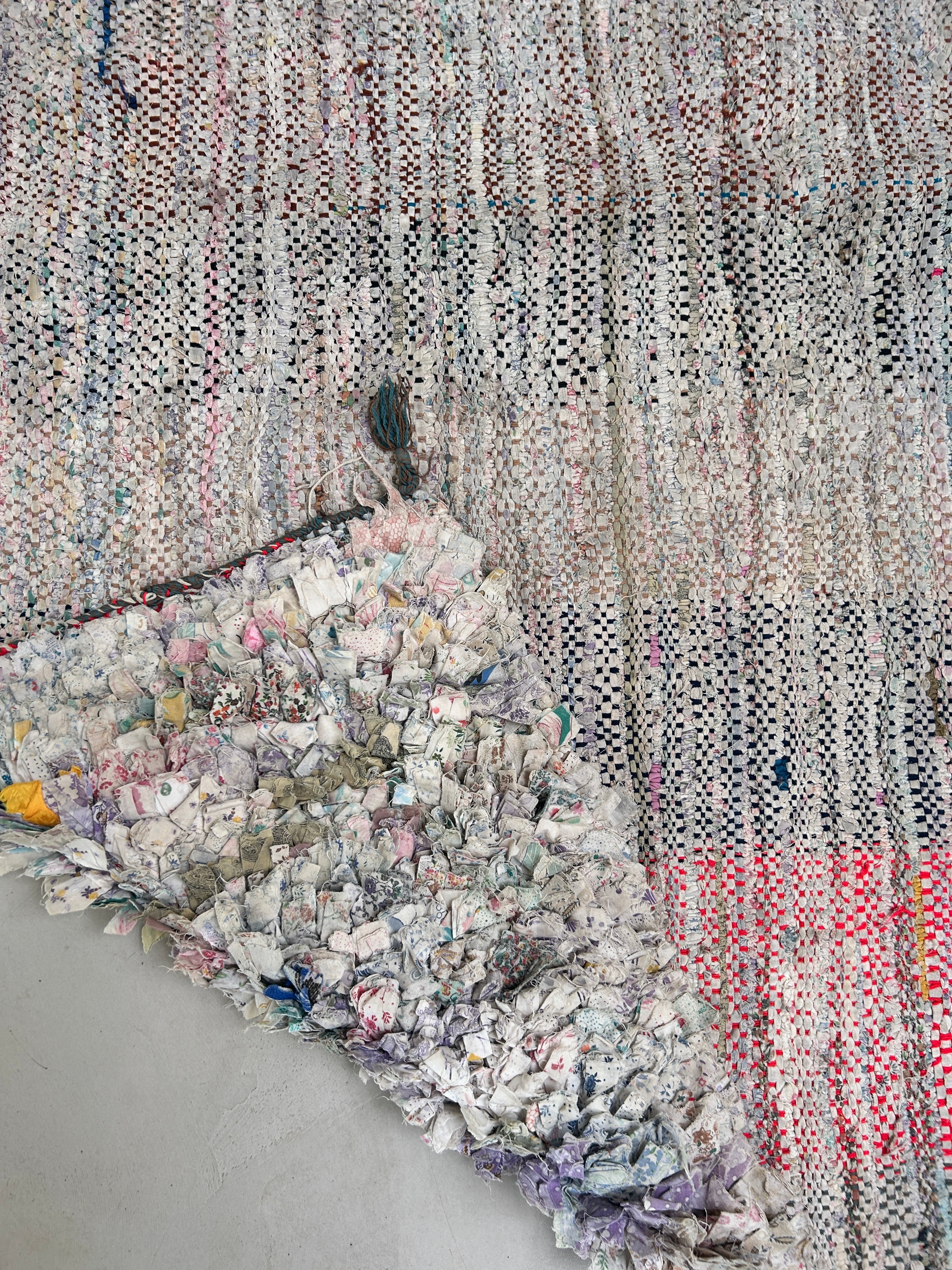 Vintage Moroccan Handmade Rag Rug | 188 X 152