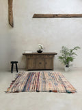 Vintage Moroccan Handmade Tuffed Rag Rug | 232 X 115
