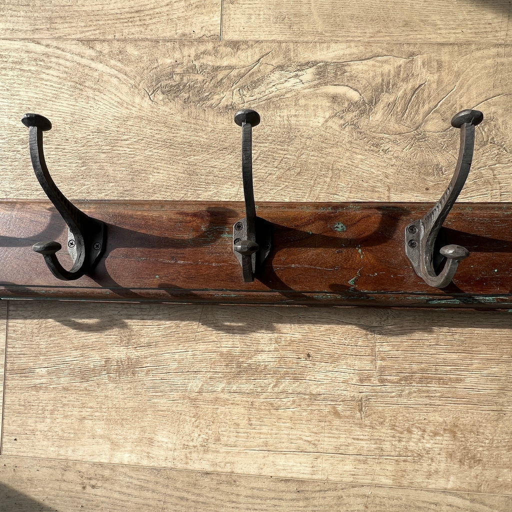 Vintage Wooden Coat Rack | 5 Hooks