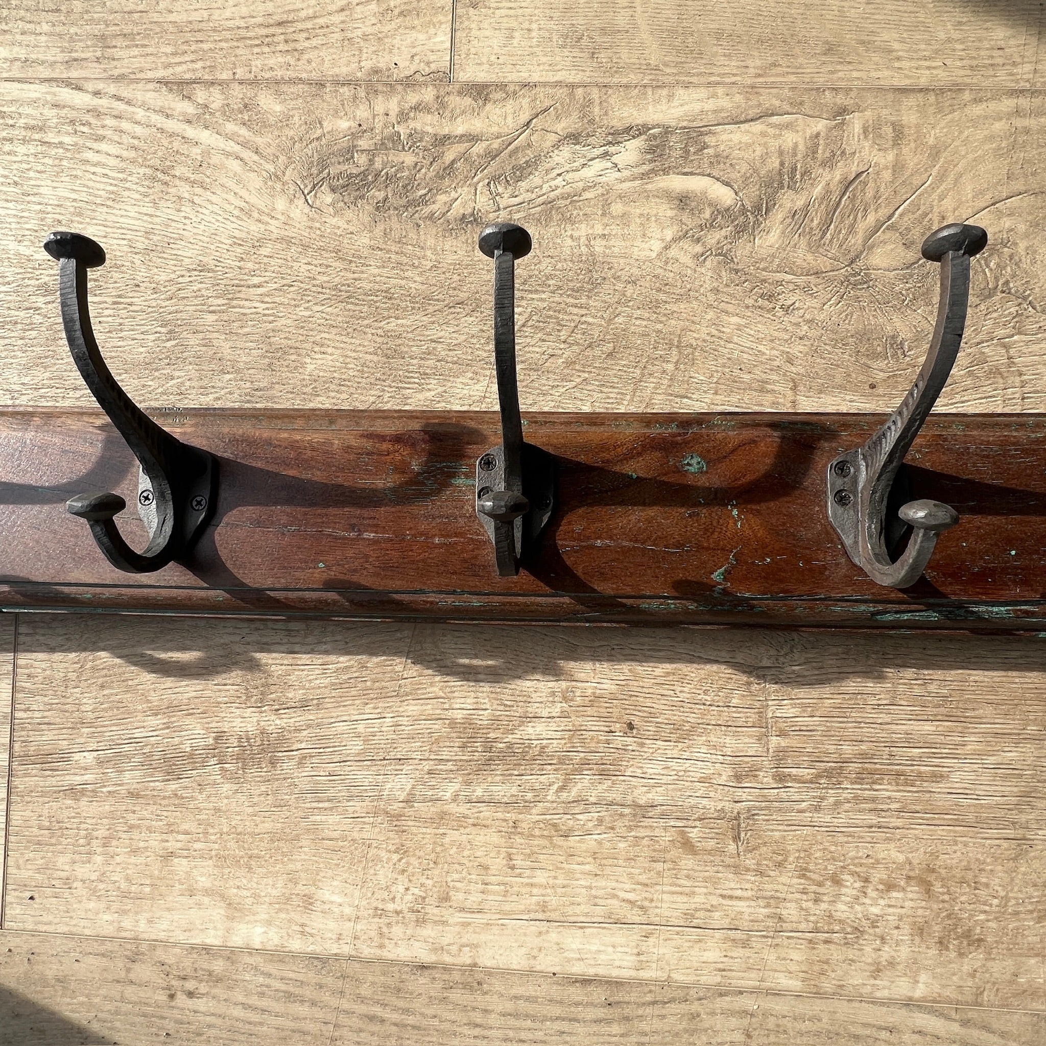 Vintage Wooden Coat Rack | 5 Hooks