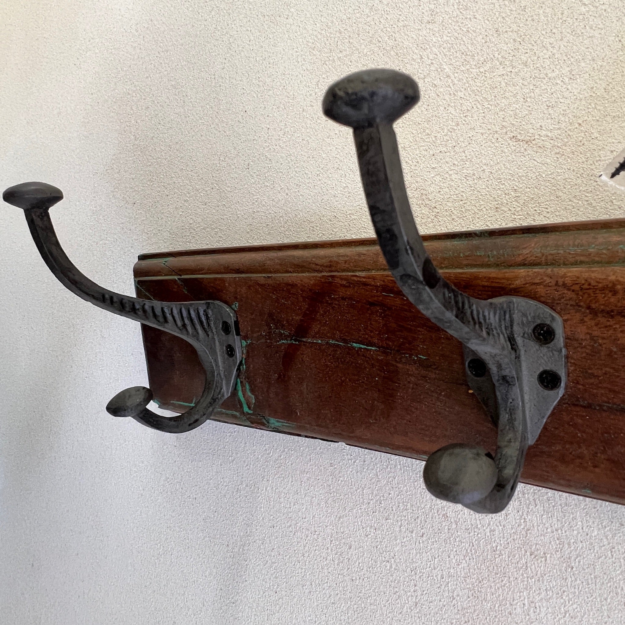 Vintage Wooden Coat Rack | 5 Hooks