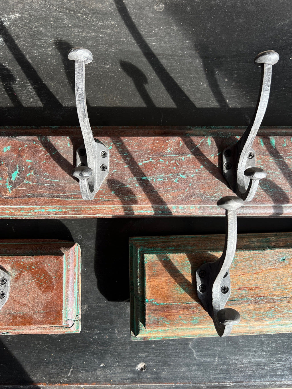 Vintage Wooden Coat Rack | 5 Hooks
