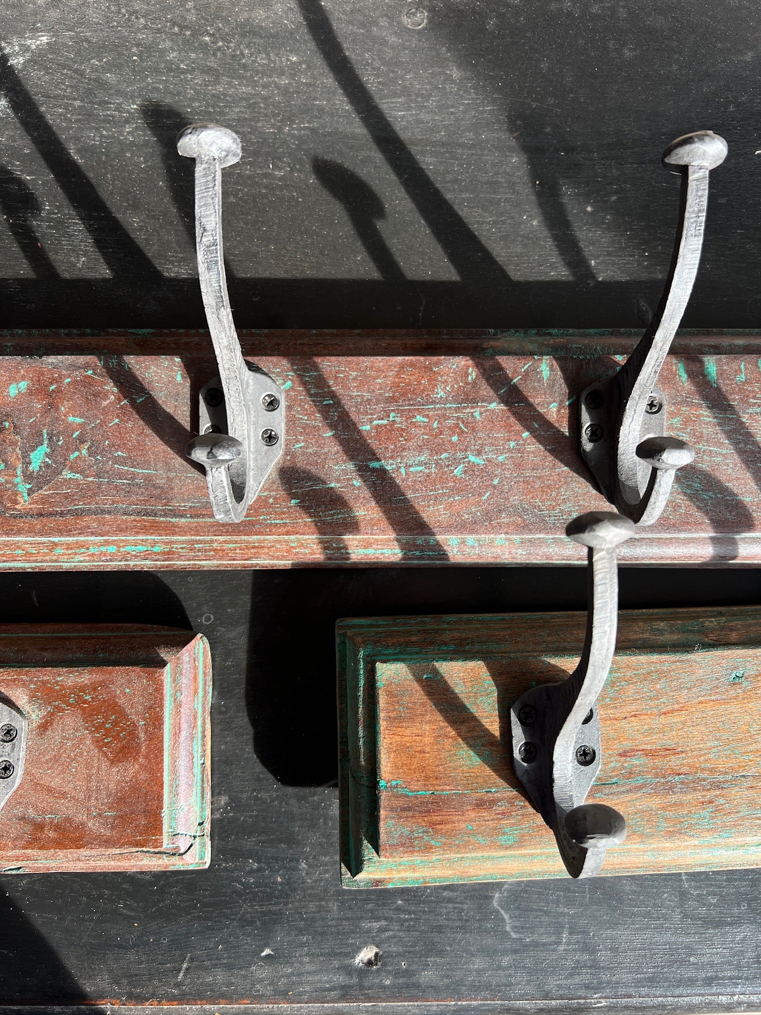 Vintage Wooden Coat Rack | 5 Hooks