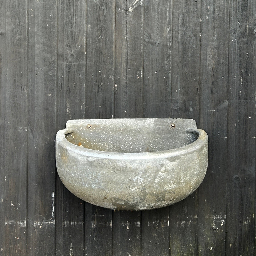 Vintage Zinc Loddon semi-circular wall planters