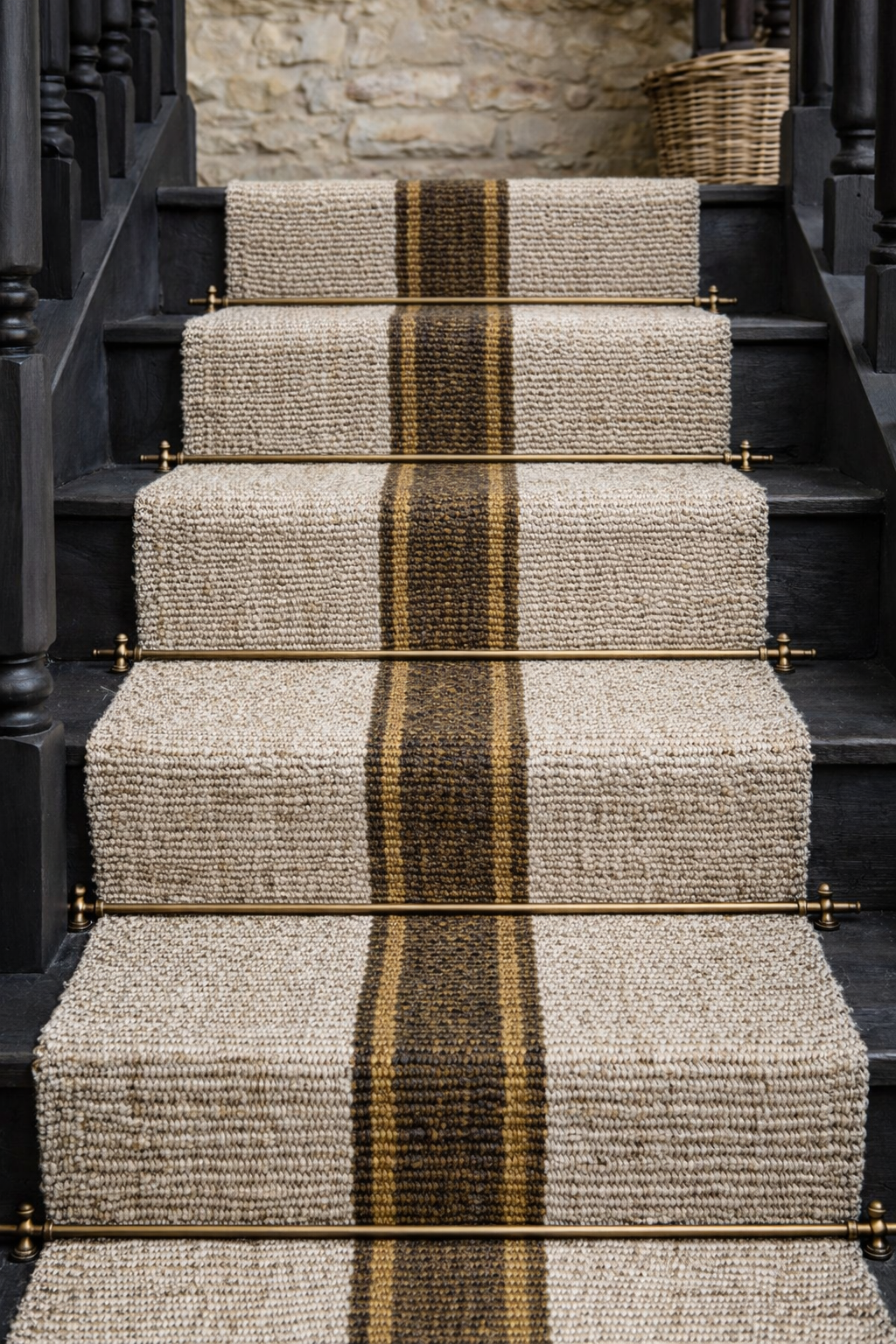 Vintage handwoven stripe runners