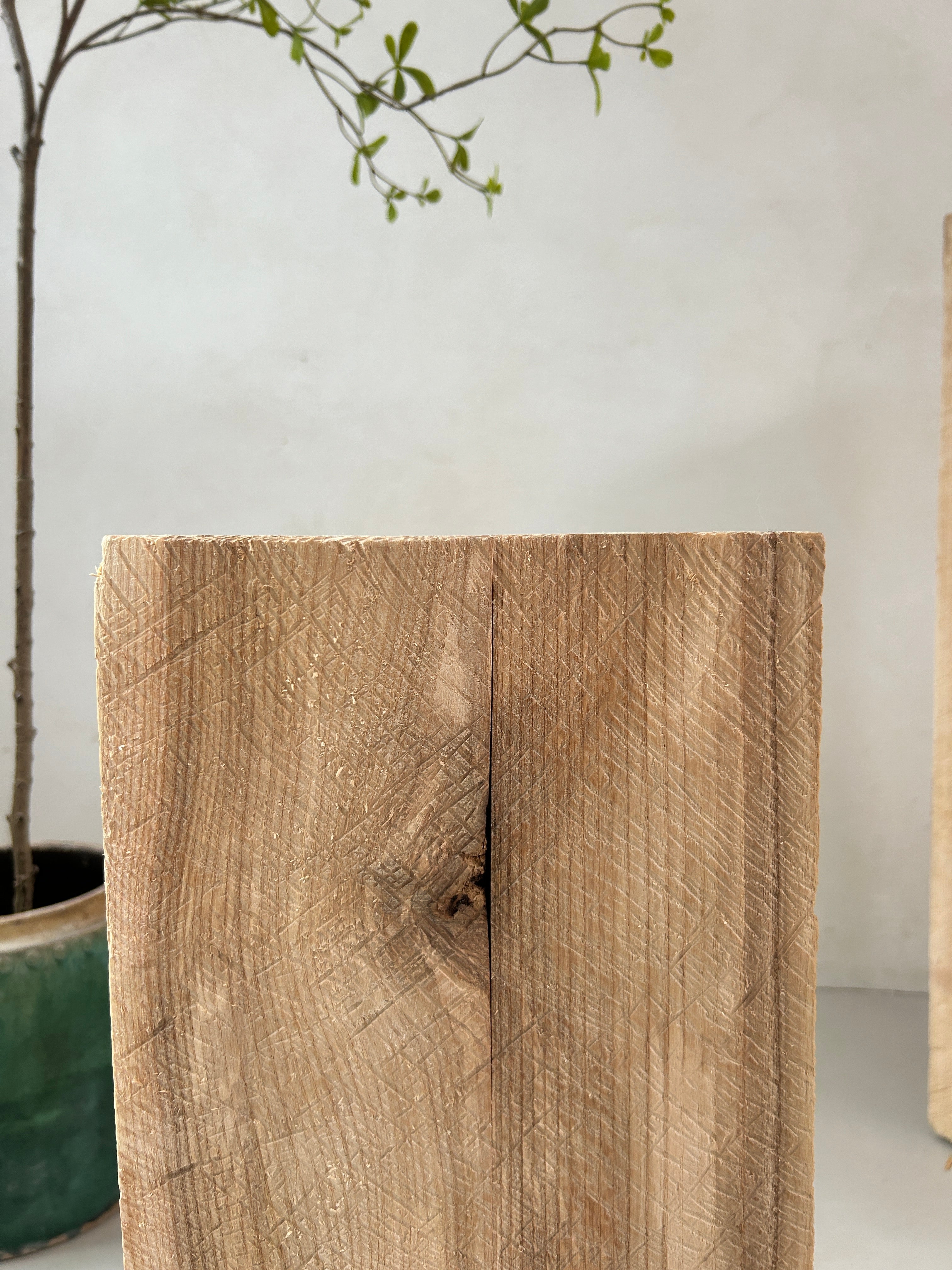 Wooden oak plinths