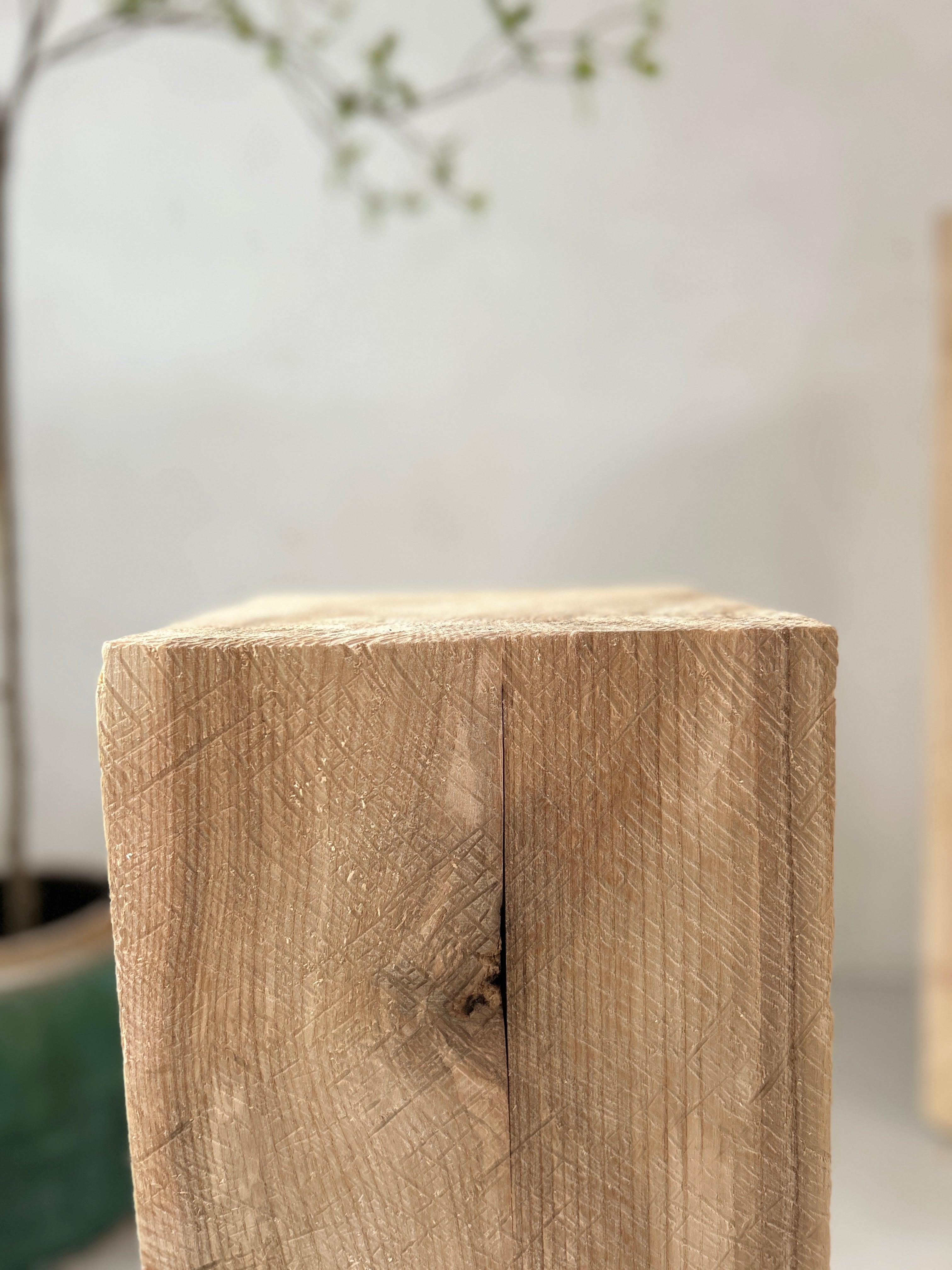 Wooden oak plinths