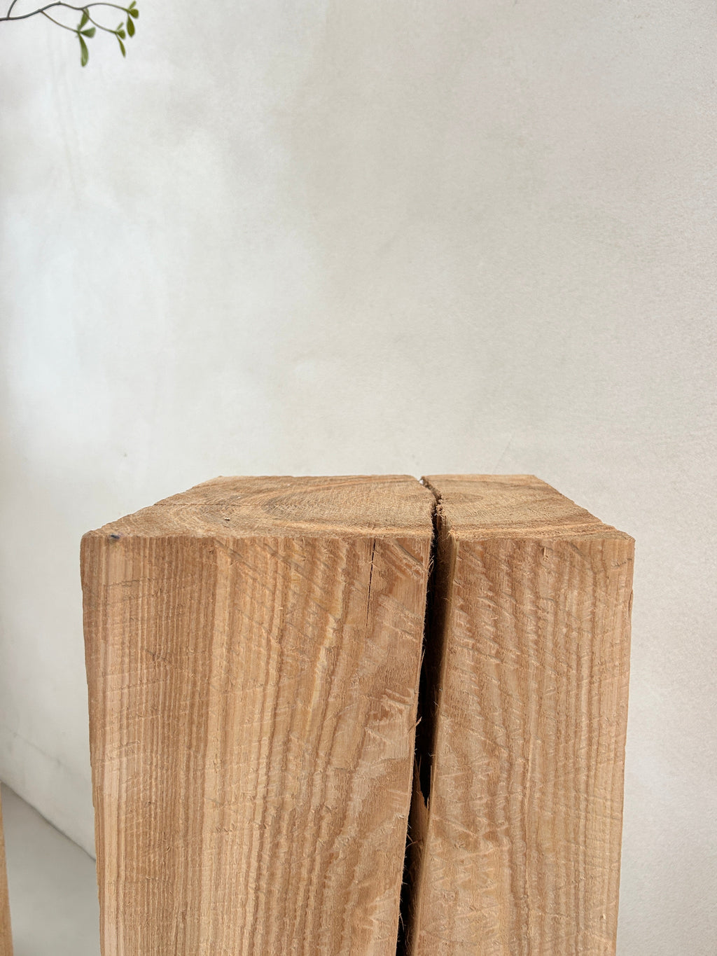 Wooden oak plinths