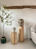Wooden oak plinths