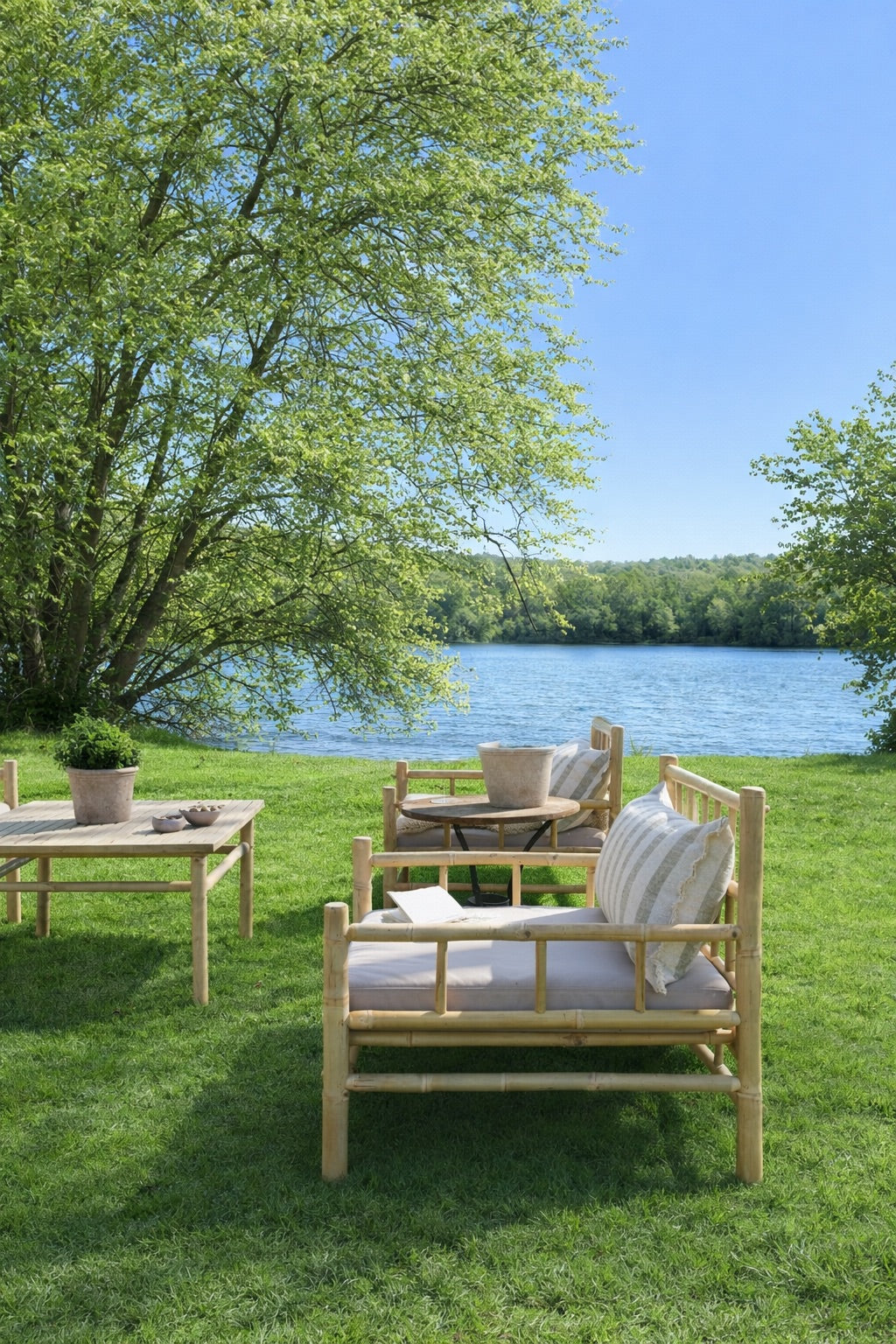 Bamboo Outdoor Garden Seating Set