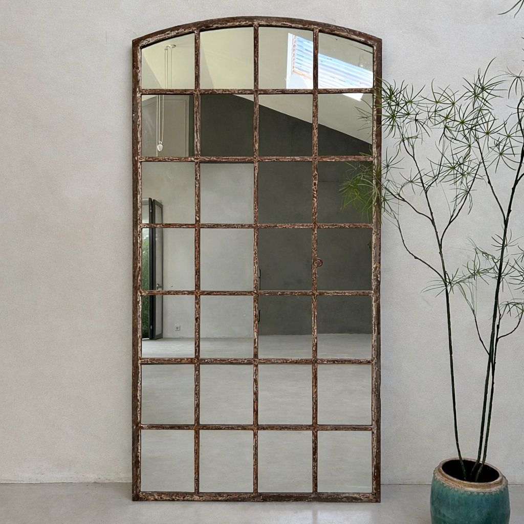 Antique arched window mirror Barak
