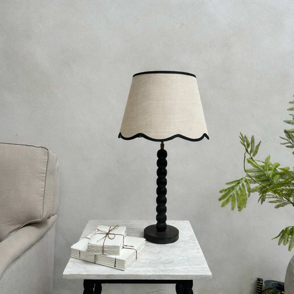 Bobbin Table Lamp | Dark Wood