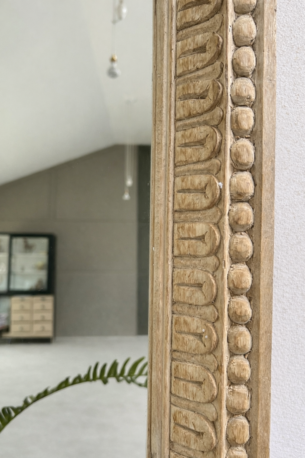 Antique hand-carved solid wood mirror | Eirah