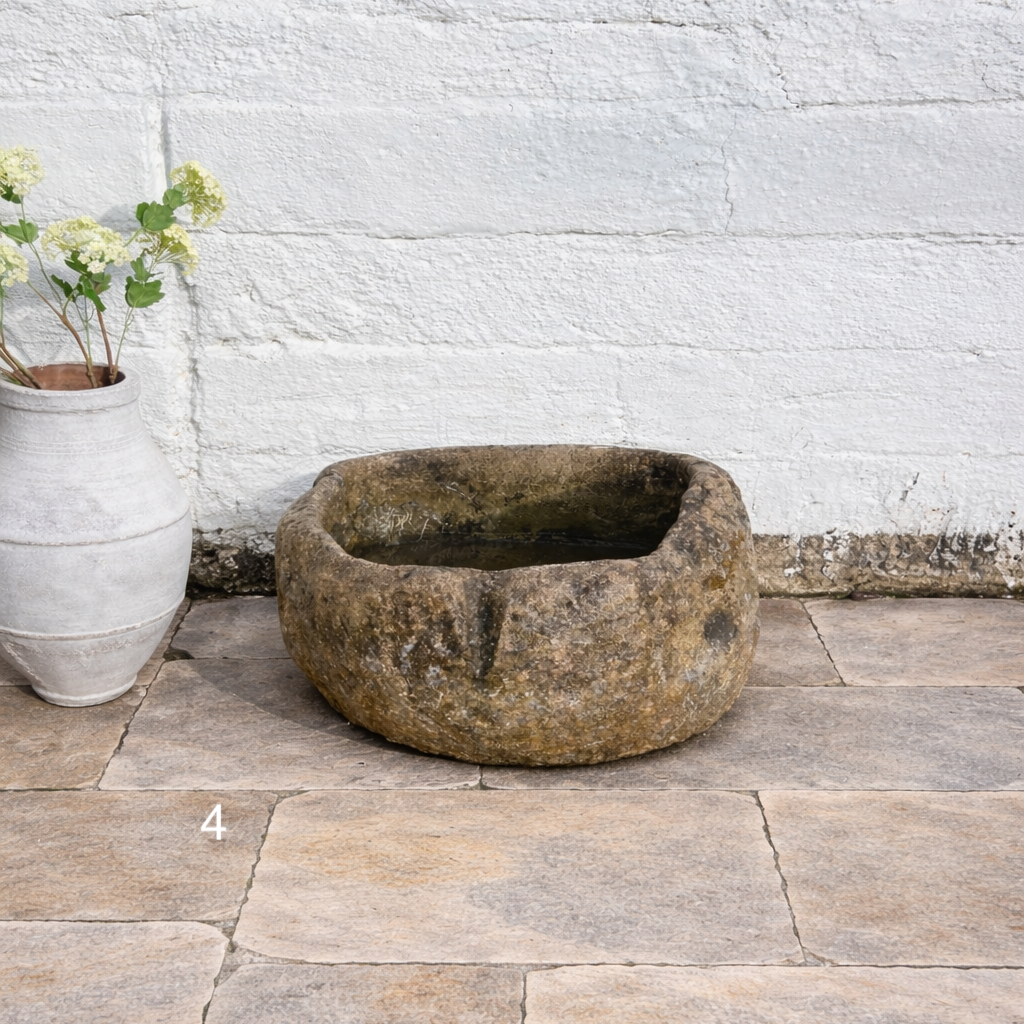 Antique Round Stone Trough