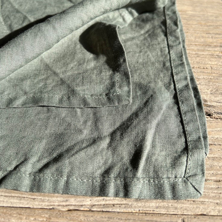 Plain Linen Napkin | Olive