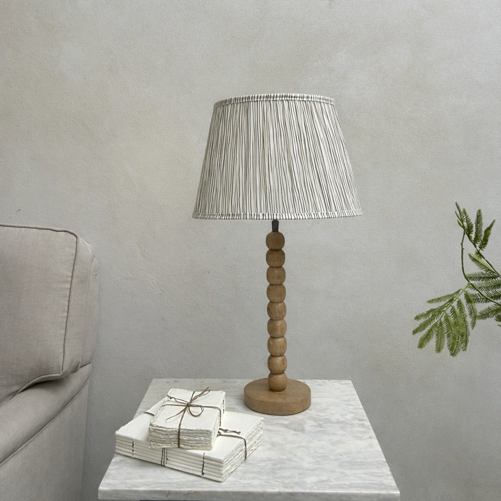 Bobbin Table Lamp | Pale Wood