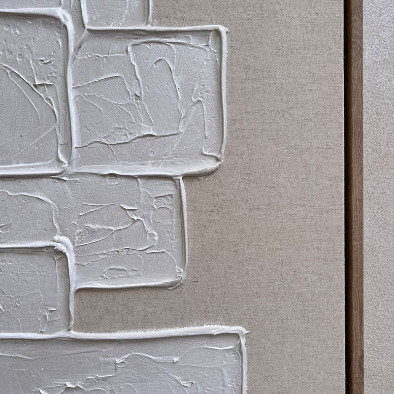 Abstract Squares Linen Artwork