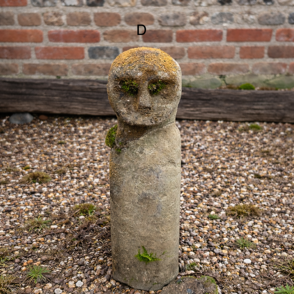 Vintage Handcarved Stone Garden Sumba Statues